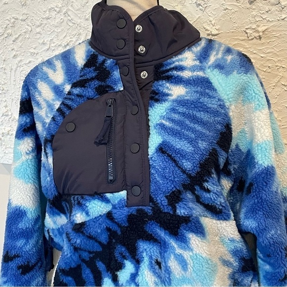Free People FP Movement Rocky Ridge Pullover Jacket Ocean Tie Dye NWT $168 Sz XS - Picture 5 of 12